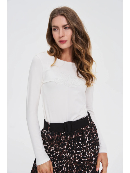 Moodo Bluză cu paiete albă Moodo