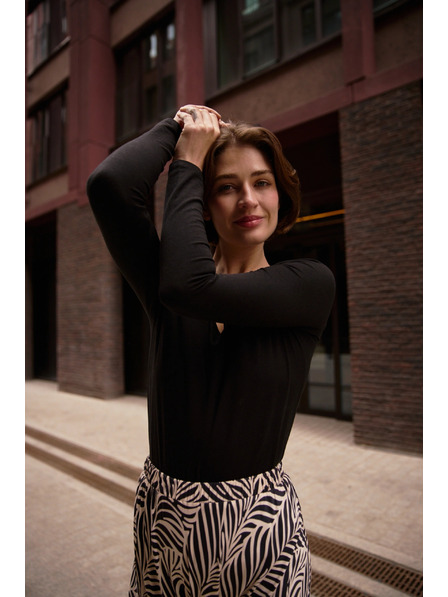 Moodo Tricou din bumbac negru Moodo