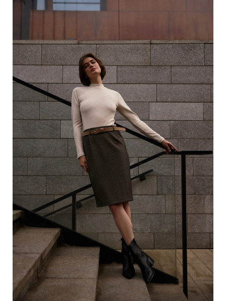 Moodo Bluză bej cu guler Moodo