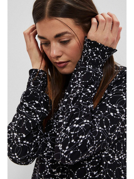 Moodo Bluză neagră cu mânecă lungă Moodo