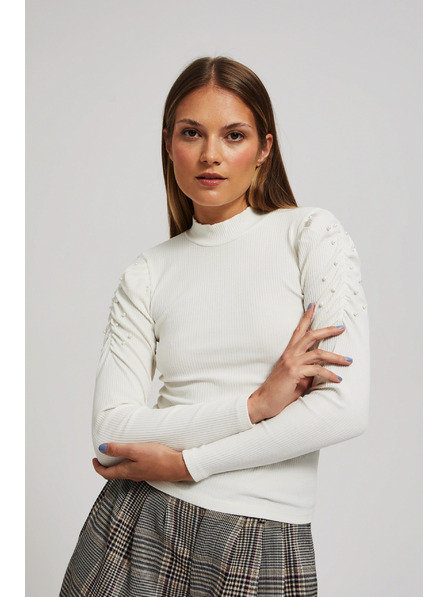 Moodo Bluză cu mâneci umflate perlată Moodo