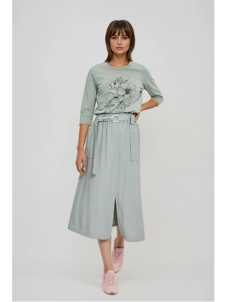 Moodo Bluză cu imprimeu floral măsliniu Moodo