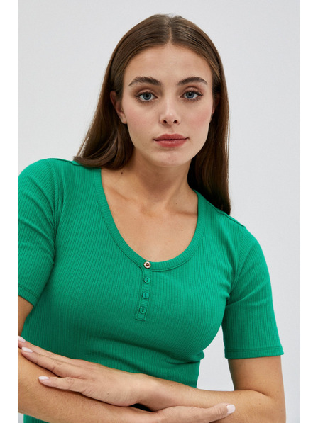Moodo Bluză cu decolteu rotund și nasturi Moodo
