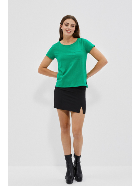 Moodo Tricou din bumbac cu buzunar verde Moodo