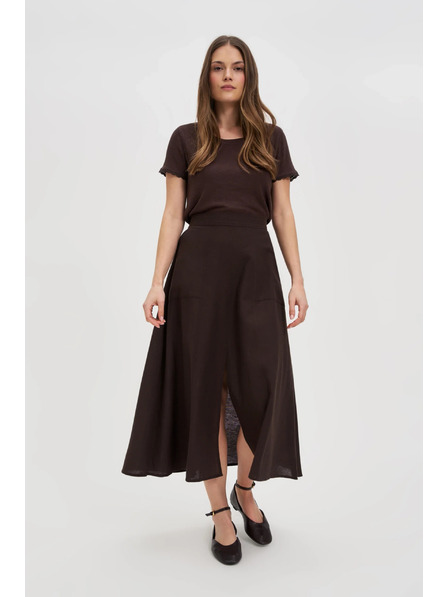 Moodo Tricou maro cu mânecă scurtă Moodo