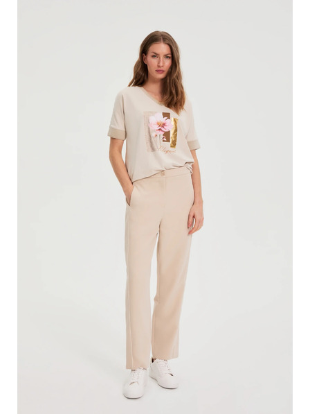 Moodo Bluză bej cu imprimeu Moodo