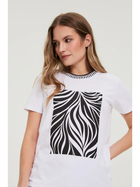 Moodo Tricou cu imprimeu alb Moodo