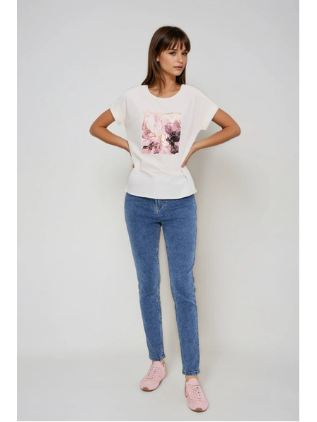 Moodo Tricou cu imprimeu ecru Moodo