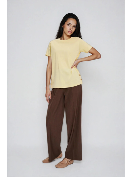 Moodo Bluză galbenă cu nasturi decorativi Moodo