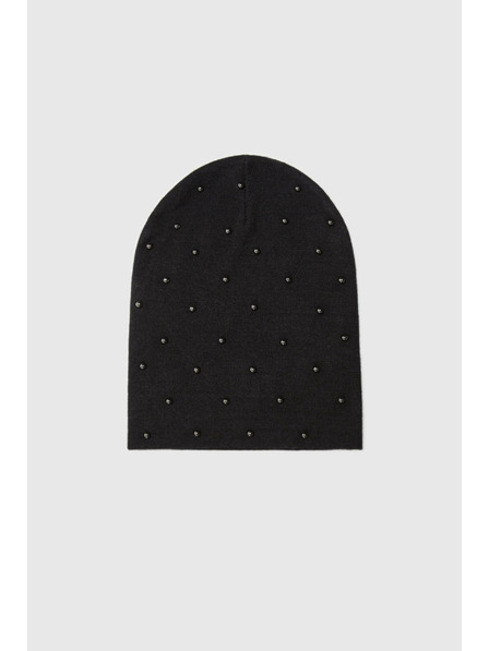 Moodo Șapcă cu mărgele neagră Moodo