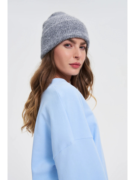 Moodo Șapcă cu amestec de lână gri Moodo