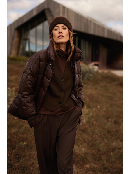 Moodo Șapcă cu amestec de lână maro Moodo