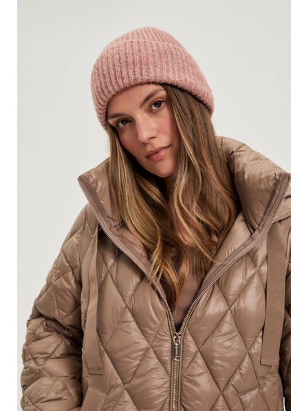 Moodo Șapcă cu amestec de lână roz închis Moodo