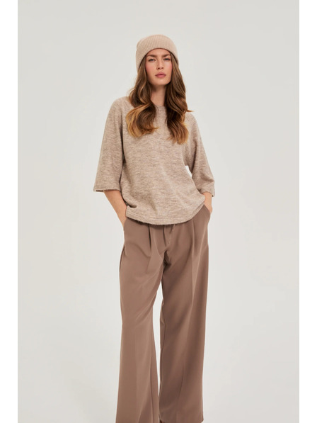 Moodo Șapcă cu fir metalic bej Moodo