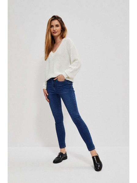 Moodo Blugi skinny bleumarin cu talie medie Moodo
