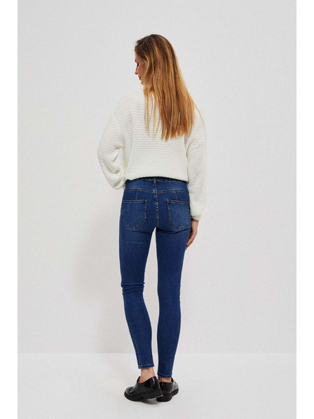 Moodo Blugi skinny bleumarin cu talie medie Moodo