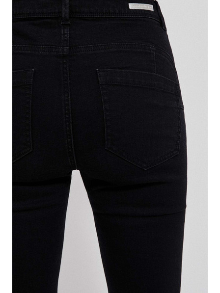 Moodo Blugi skinny negri cu nasture și fermoar Moodo