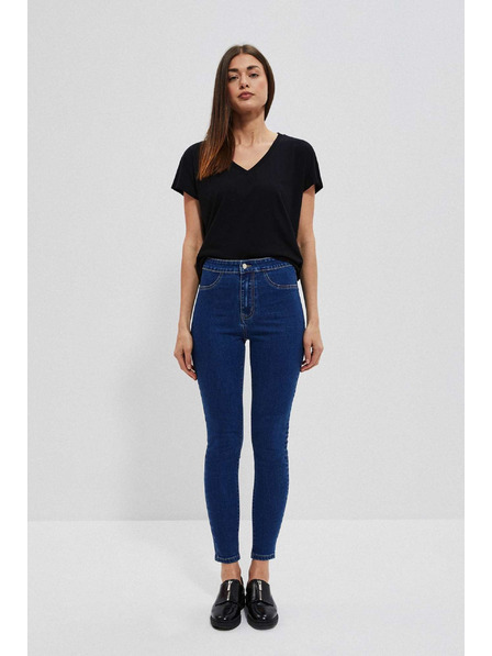 Moodo Blugi albaștri cu talie înaltă Moodo