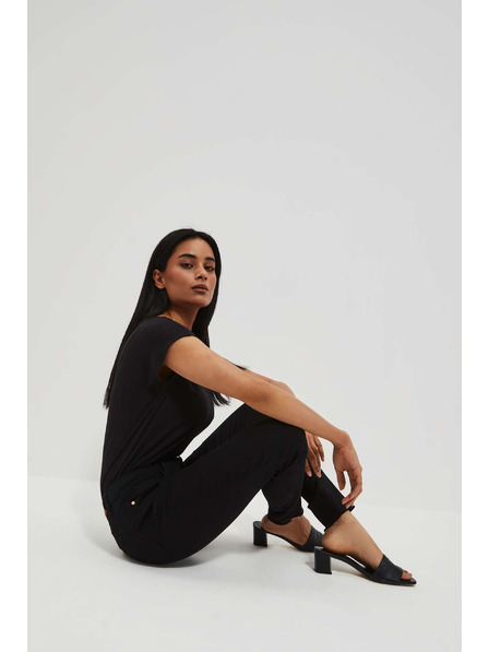 Moodo Blugi skinny push-up negri cu tiv sfâșiat Moodo