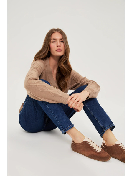 Moodo Blugi bleumarin cu centură Moodo