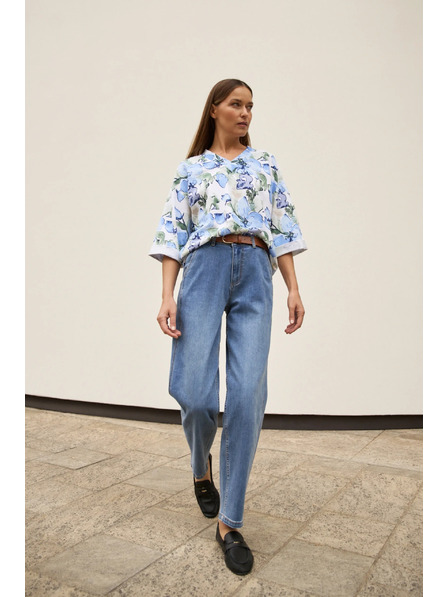 Moodo Blugi albaștri cu centură Moodo