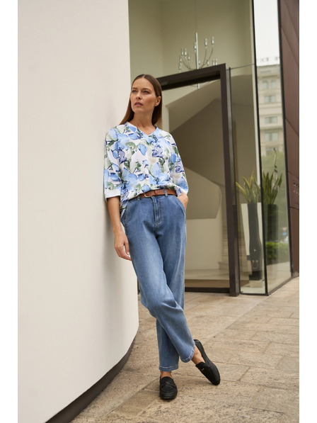 Moodo Blugi albaștri cu centură Moodo