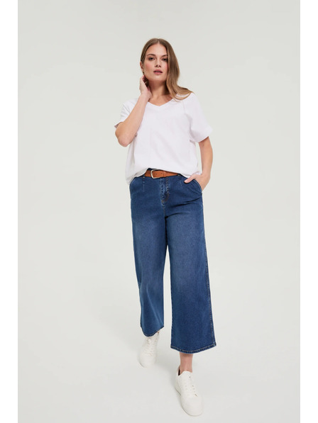 Moodo Blugi cu picior larg albaștri Moodo