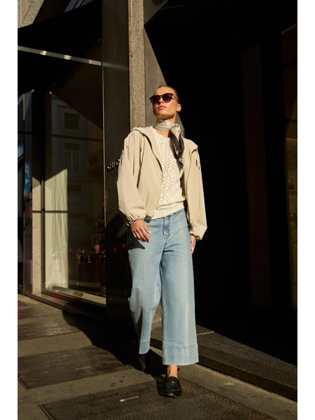 Moodo Blugi cu picior larg albastru deschis Moodo