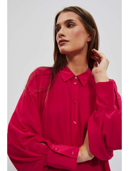 Moodo Cămașă roșie cu mâneci bufante Moodo
