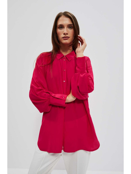 Moodo Cămașă roșie cu mâneci bufante Moodo