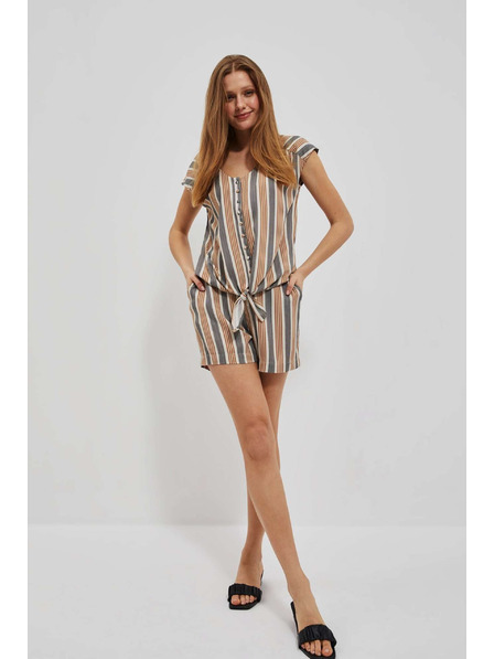 Moodo Tricou cămașă nisipiu cu legătură Moodo