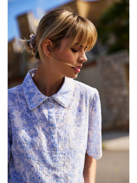 Moodo Bluză din bumbac albă Moodo