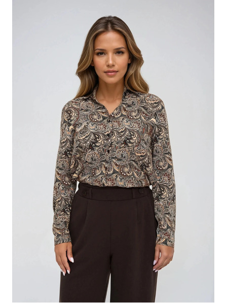 Moodo Cămașă cu model maro Moodo