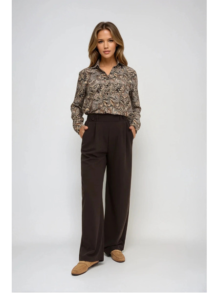 Moodo Cămașă cu model maro Moodo