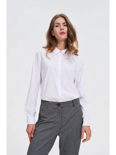 Moodo Cămașă albă cu guler Moodo