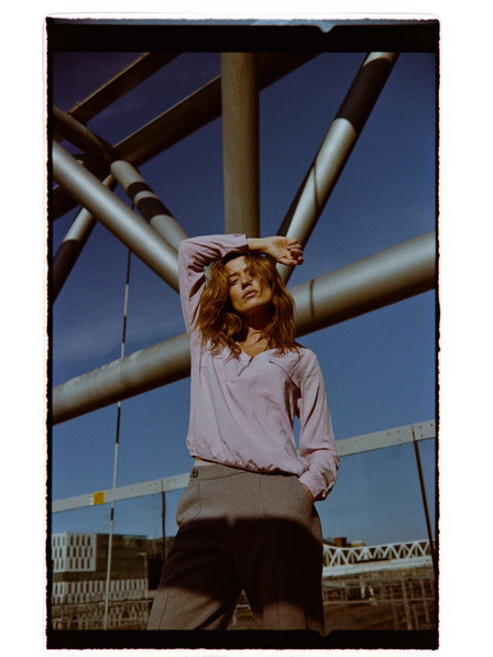 Moodo Cămașă roz din viscoză Moodo