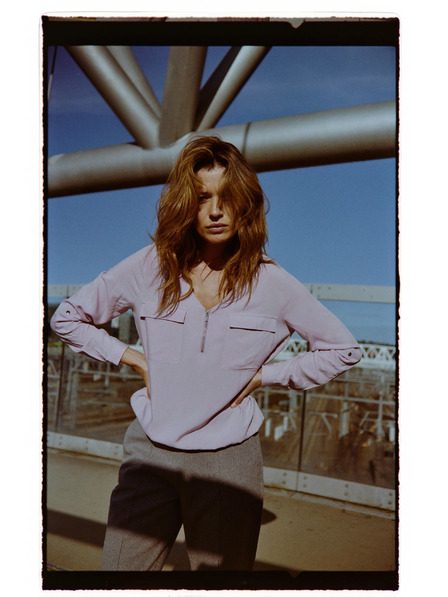 Moodo Cămașă roz din viscoză Moodo