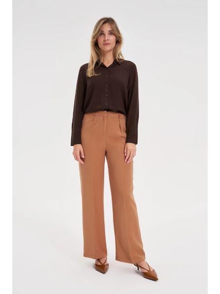 Moodo Cămașă maro din viscoză Moodo