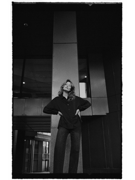 Moodo Cămașă netedă neagră Moodo