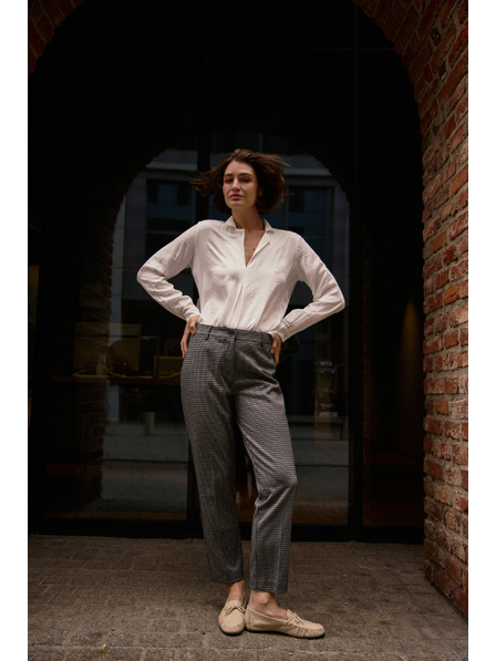 Moodo Cămașă netedă din viscoză albă Moodo