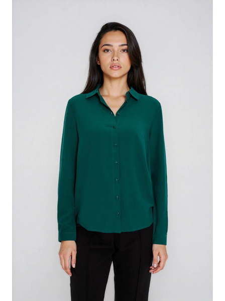 Moodo Cămașă verde din viscoză Moodo