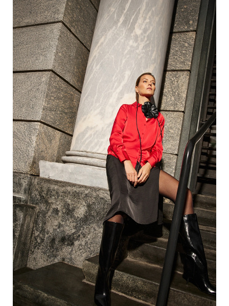 Moodo Cămașă netedă roșie Moodo