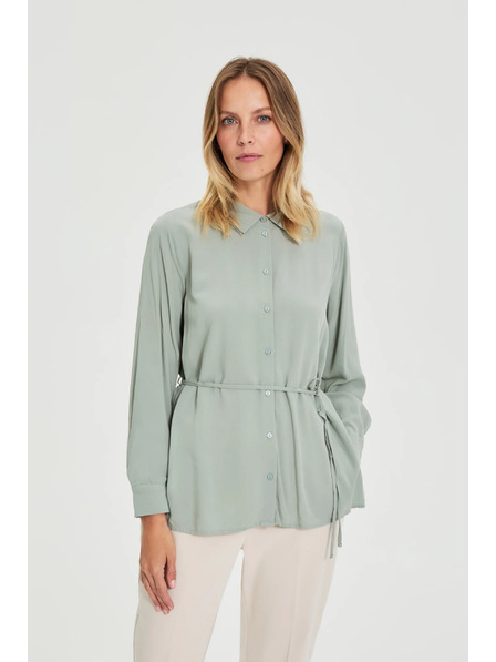 Moodo Cămașă măslie Moodo cu legătură