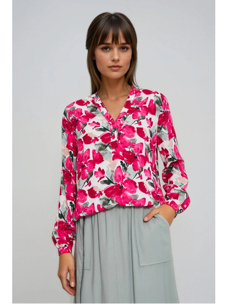 Moodo Cămașă cu model fucsia Moodo