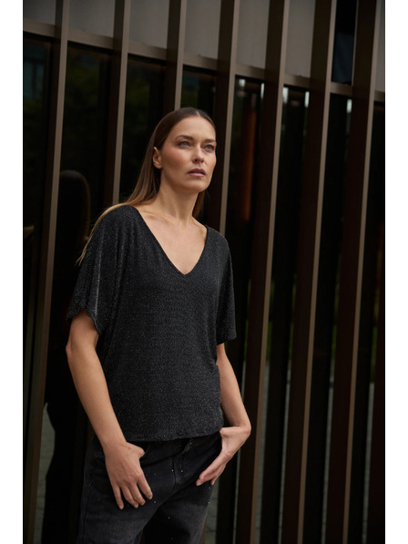 Moodo Bluză purtabilă în două moduri, neagră Moodo