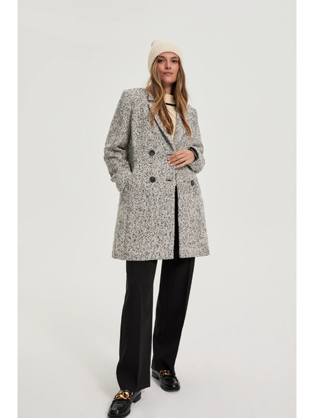 Moodo Palton în model de pește gri Moodo