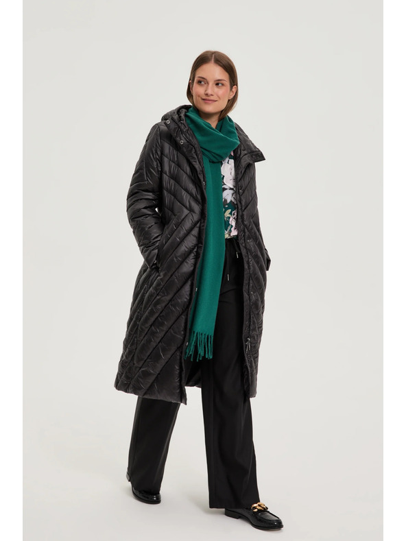 Moodo Jachetă lungă neagră Moodo