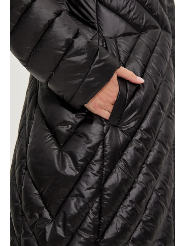 Moodo Jachetă lungă neagră Moodo