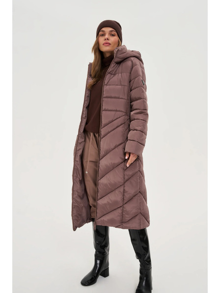 Moodo Jachetă cu centură maro Moodo