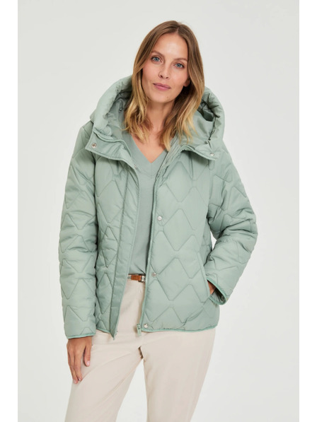 Moodo Jachetă matlasată cu glugă măslinie Moodo